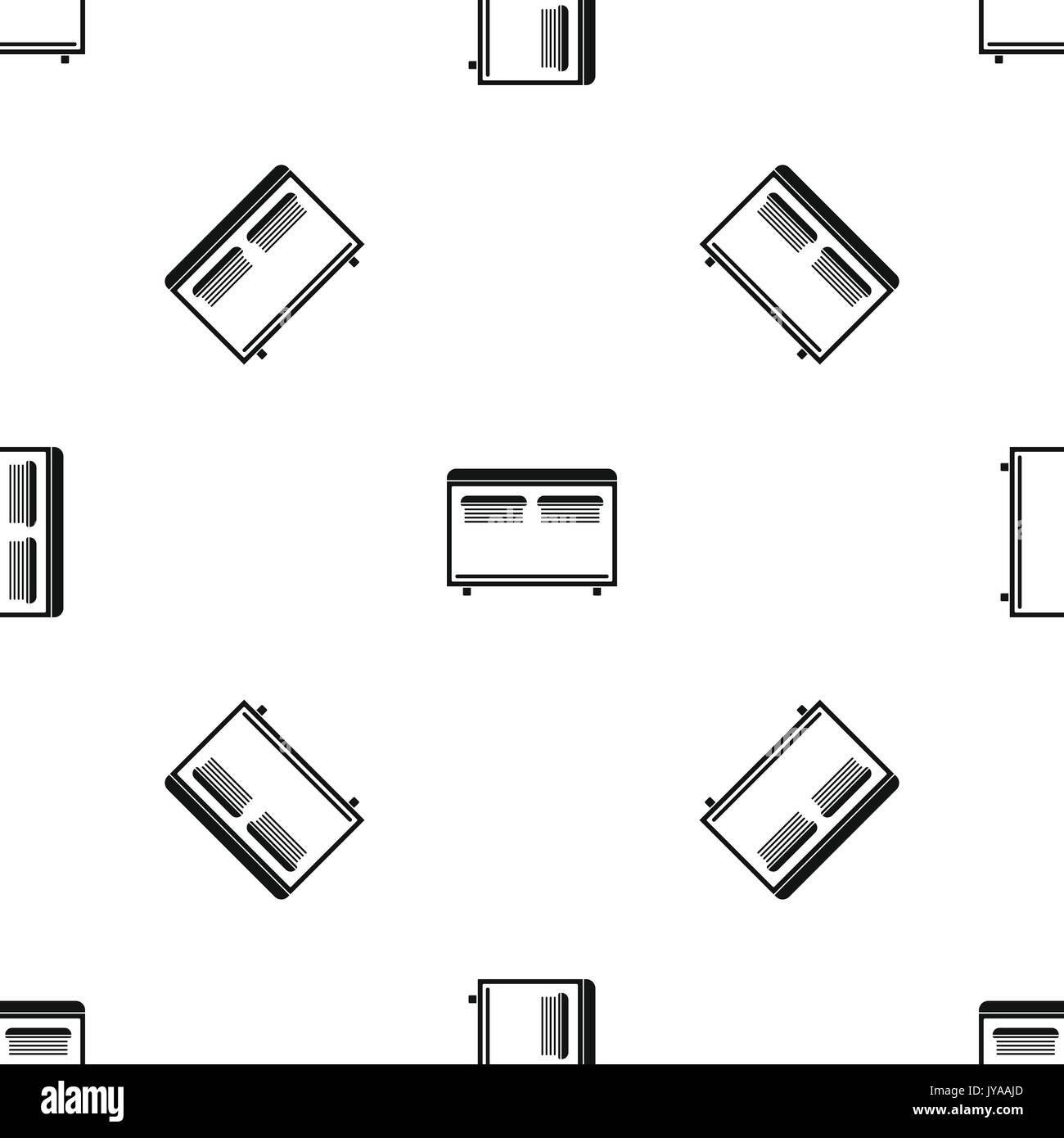 Home equipment for heating pattern seamless black Stock Vector