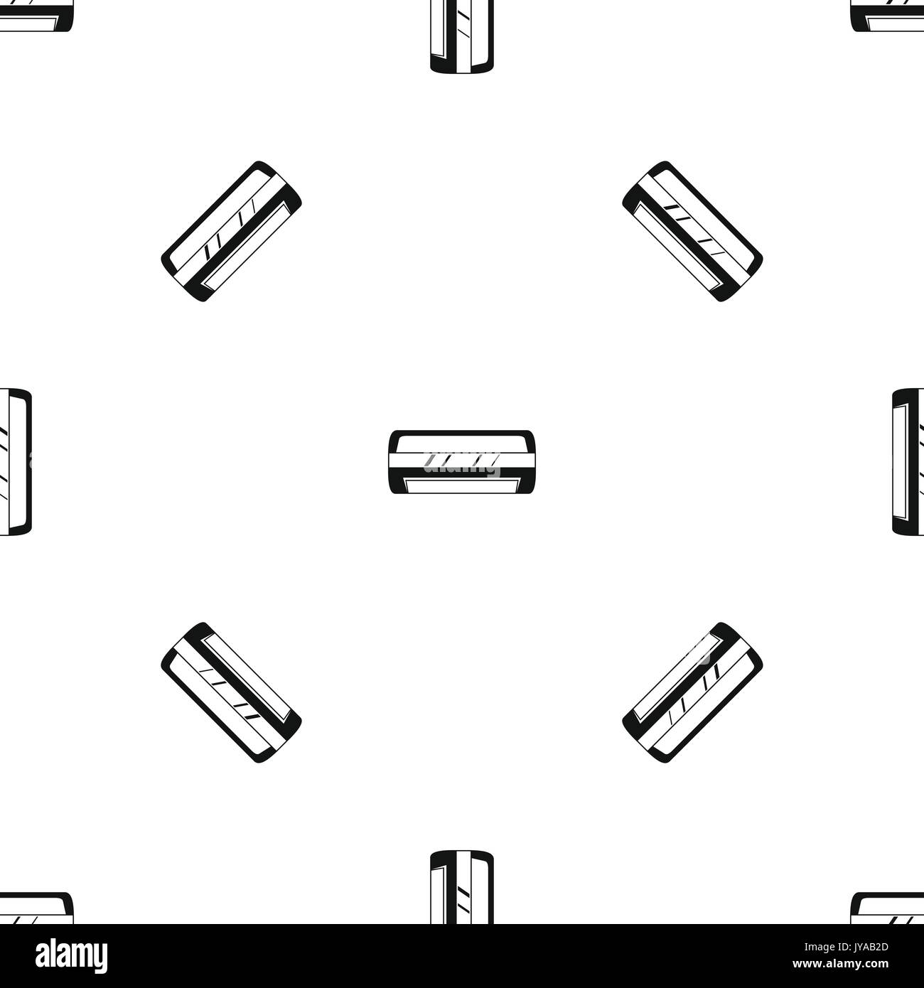 Conditioning split system pattern seamless black Stock Vector