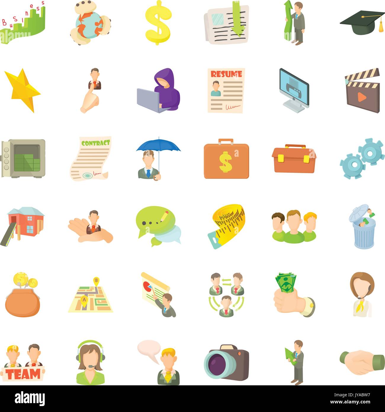 Team career icons set, cartoon style Stock Vector Image & Art - Alamy