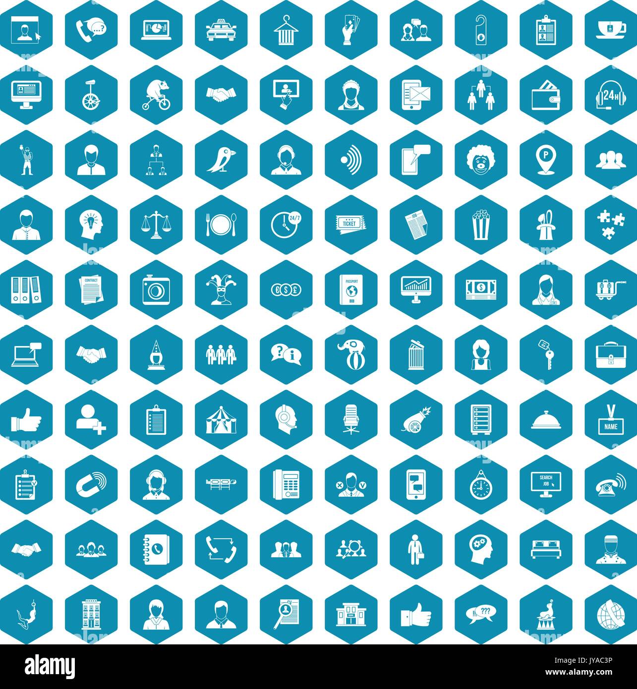 100 coherence icons sapphirine violet Stock Vector