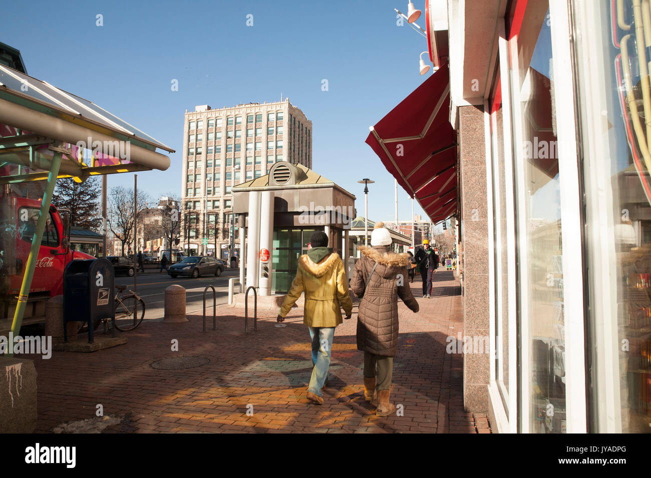 Street scene in Central Square Cambridge, Massachusetts Stock Photo Alamy