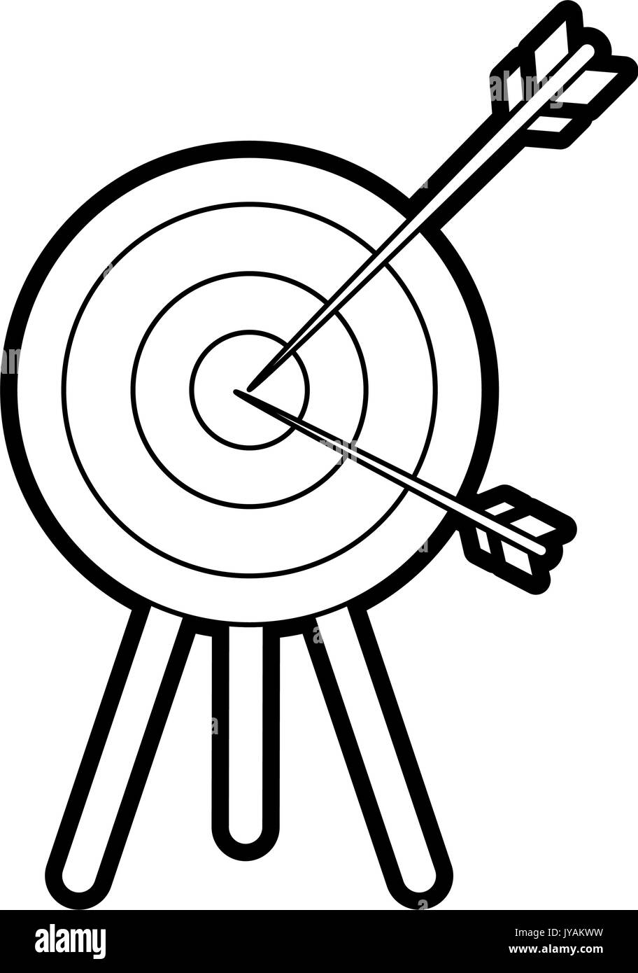Archery Target Board Black And White Stock Photos Images Alamy