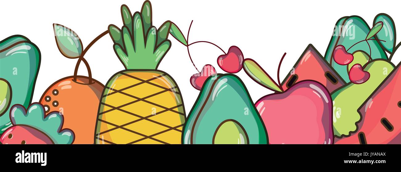 delicious tropical fruits background design Stock Vector Image & Art ...