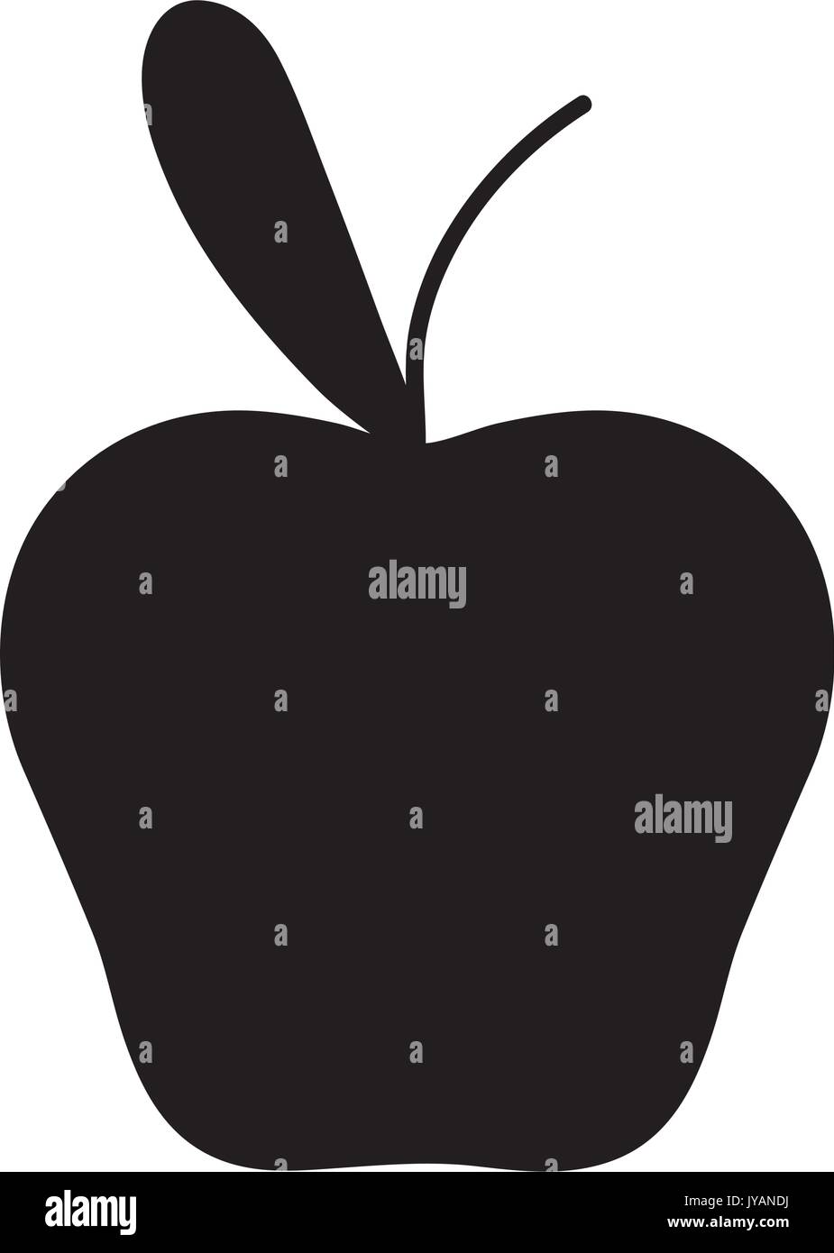 contour delicious apple fruit with protein nutrition Stock Vector Image ...