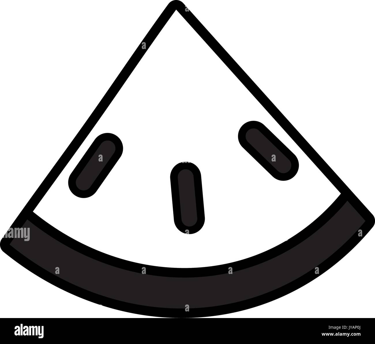 contour delicious watermelon fruit with protein nutrition Stock Vector ...