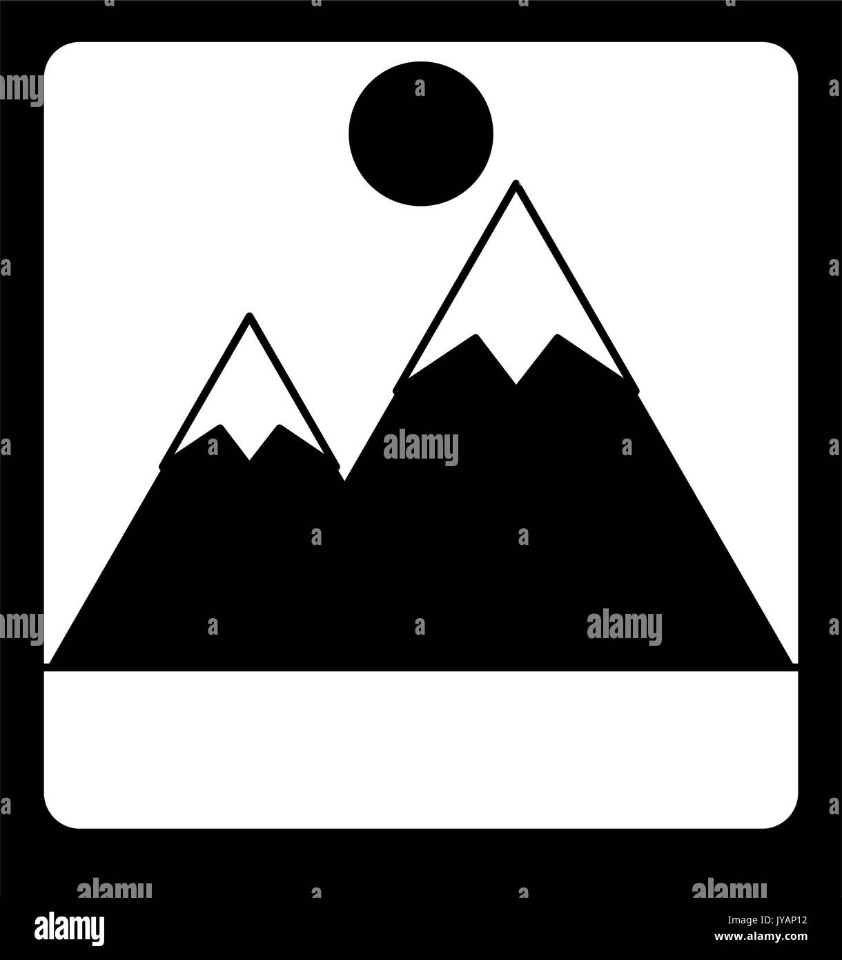 photograph with mountains and sun icon image Stock Vector Image & Art ...