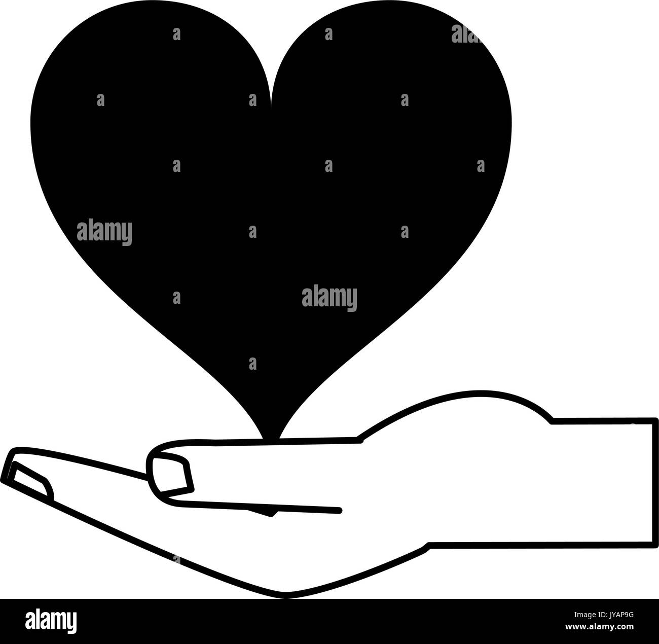 hand holding heart icon image Stock Vector Image & Art - Alamy
