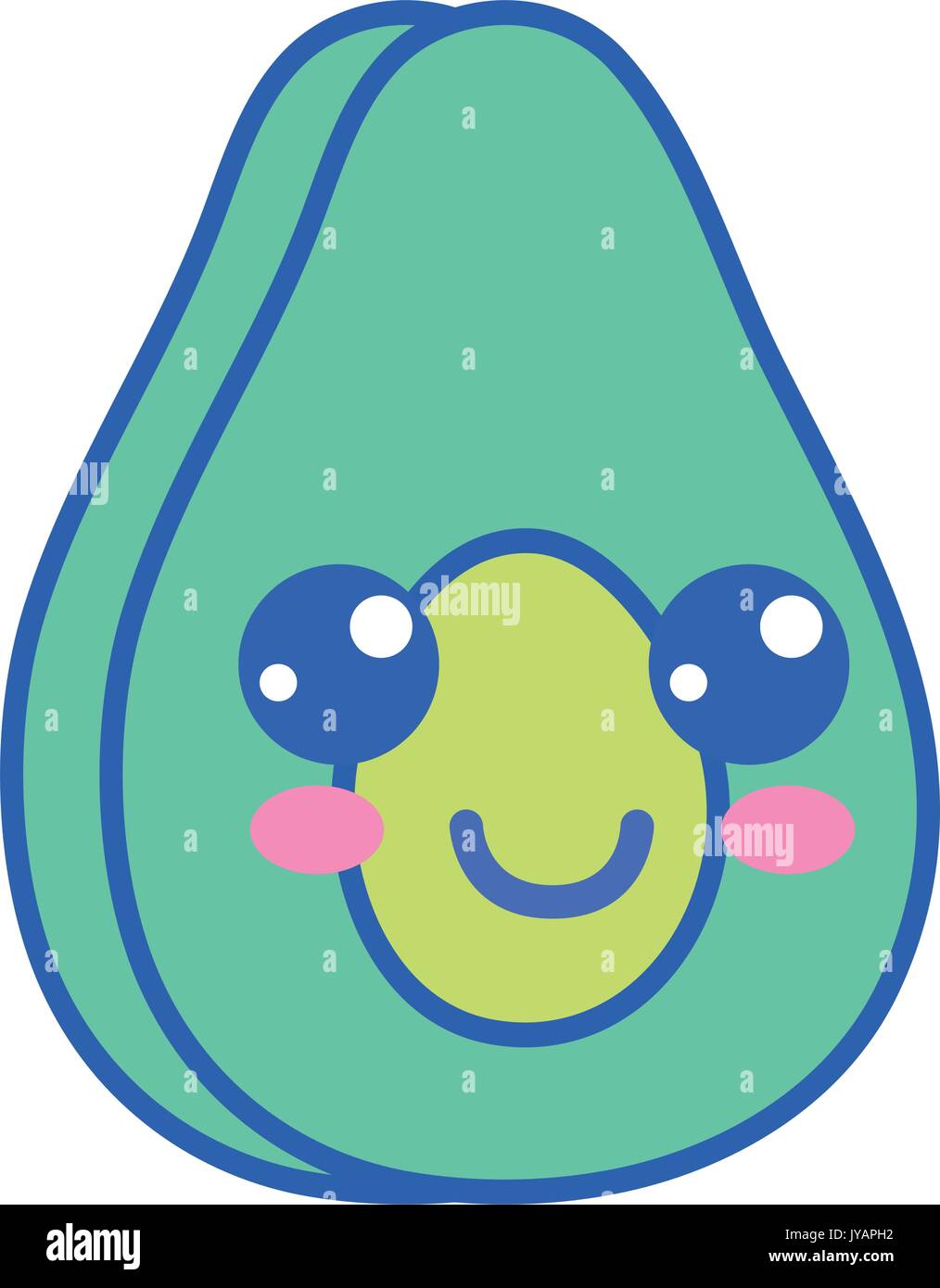 kawaii cute happy avocado fruit Stock Vector Image & Art - Alamy