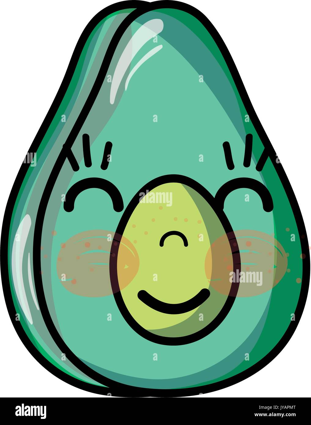 kawaii cute happy avocado fruit Stock Vector Image & Art - Alamy