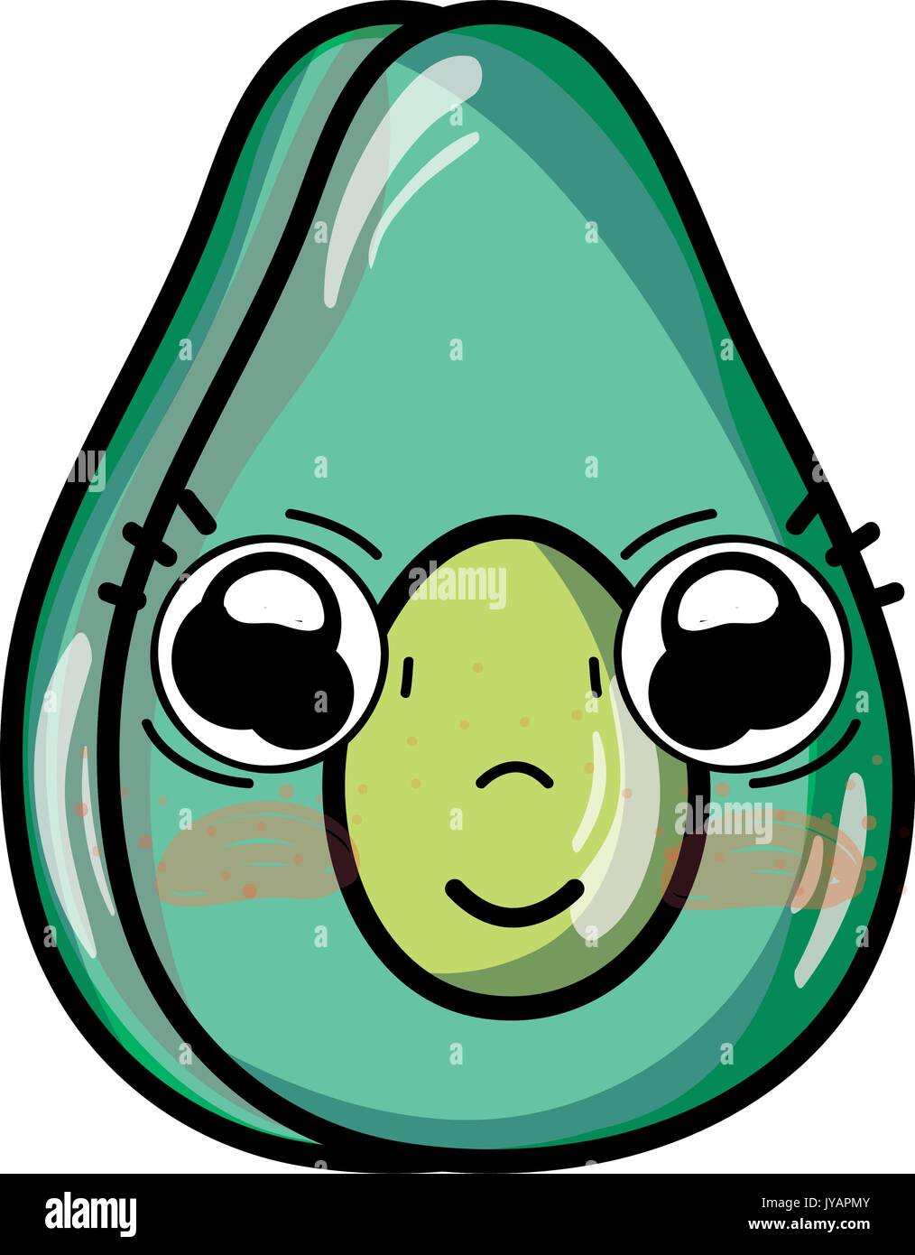 kawaii cute happy avocado fruit Stock Vector Image & Art - Alamy