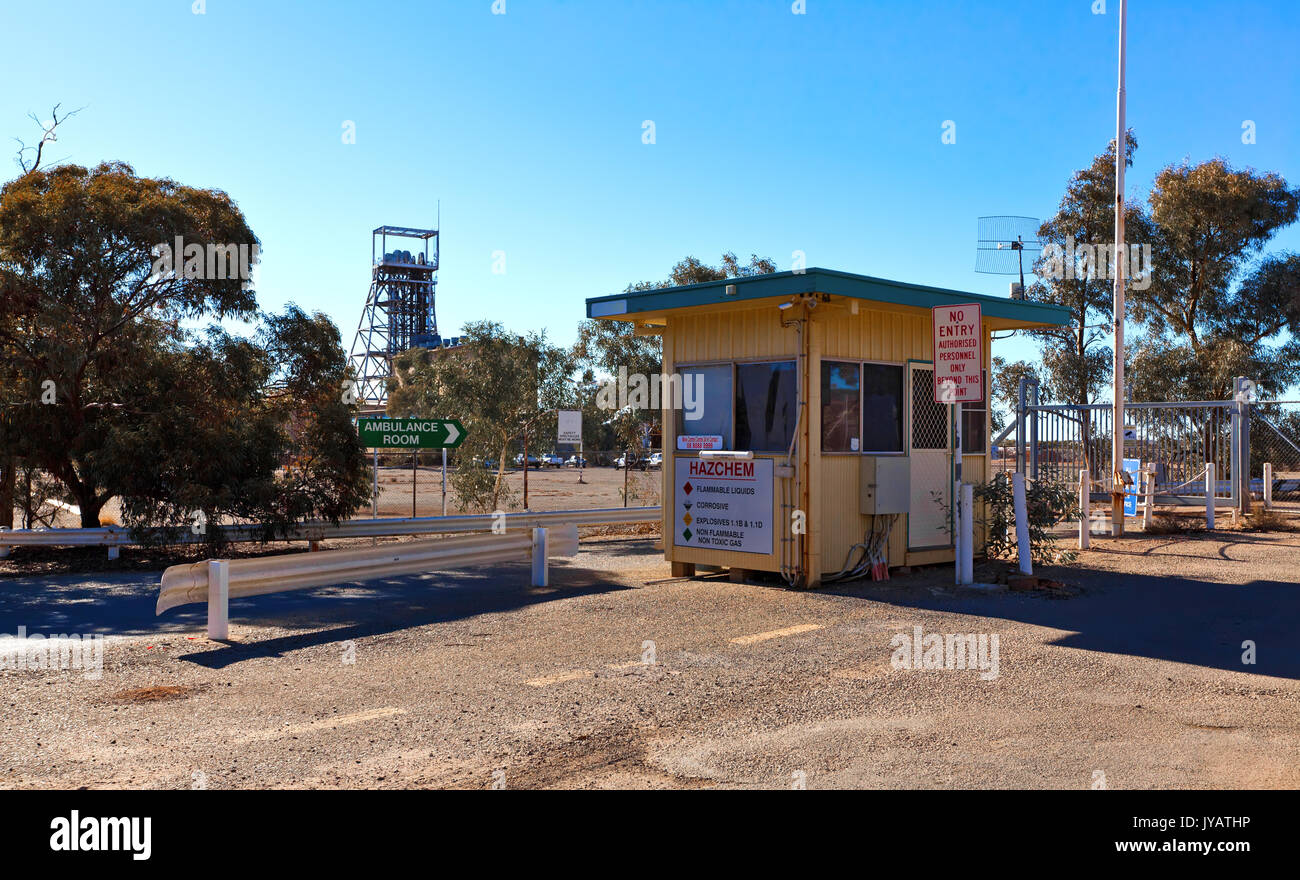 Heritage mining sites in the outback Australian city of Broken Hill in New South Wales Australia Stock Photo