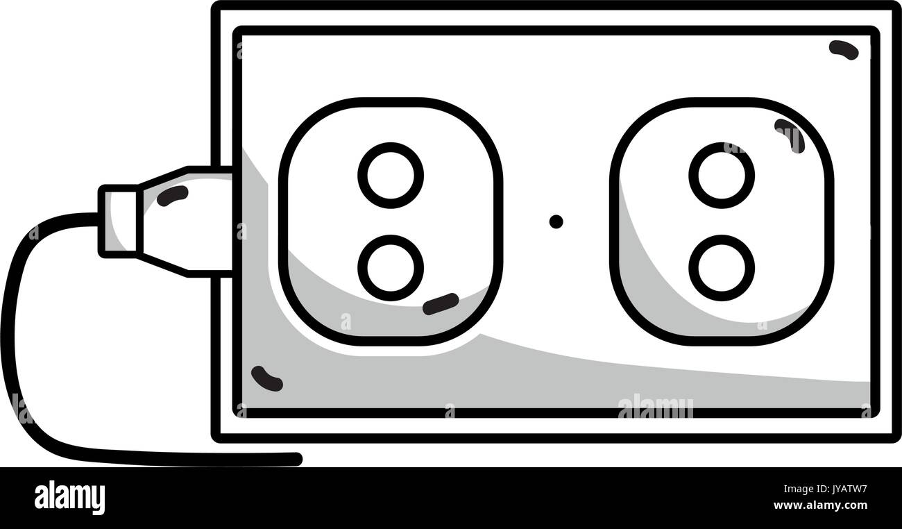 line electric plug power technology connect Stock Vector Image & Art