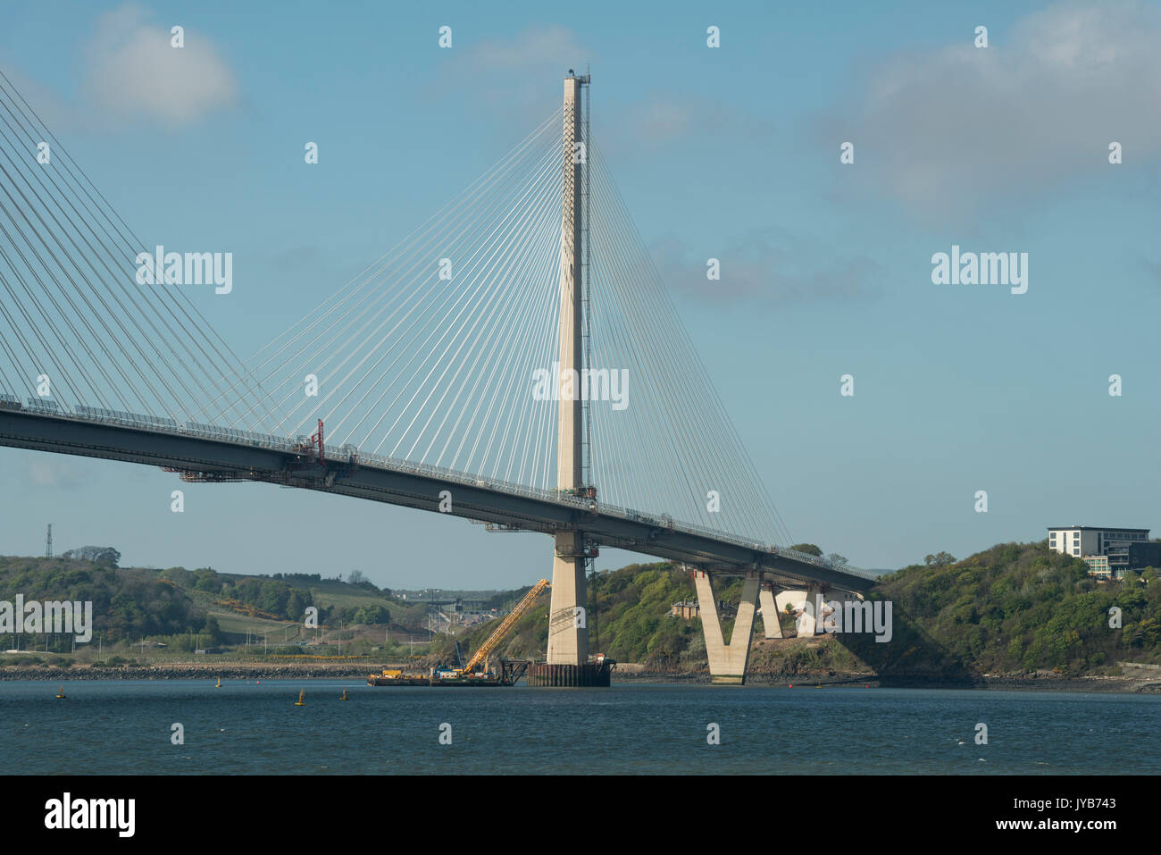 New Queensferry crossing nears completion, Queensferry, Scotland, UK ...