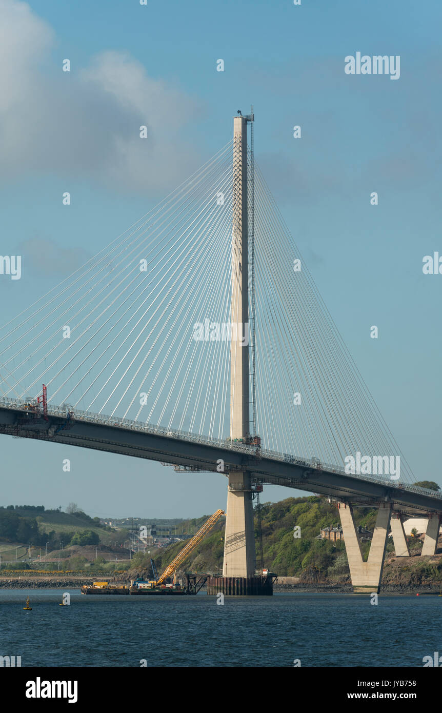 New Queensferry crossing nears completion, Queensferry, Scotland, UK
