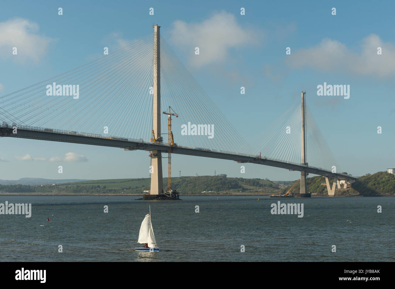 New Queensferry crossing nears completion, Queensferry, Scotland, UK