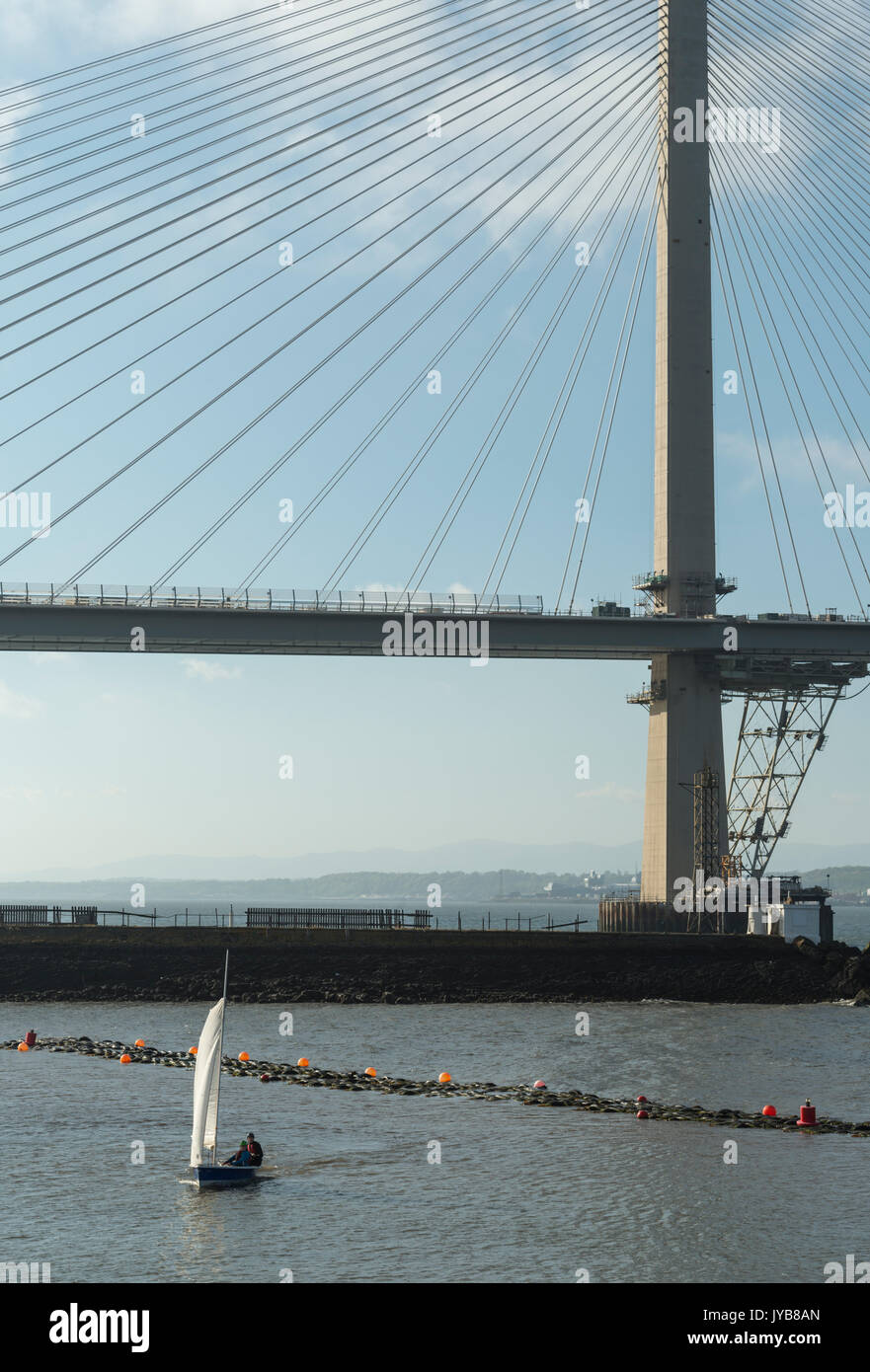 New Queensferry crossing nears completion, Queensferry, Scotland, UK