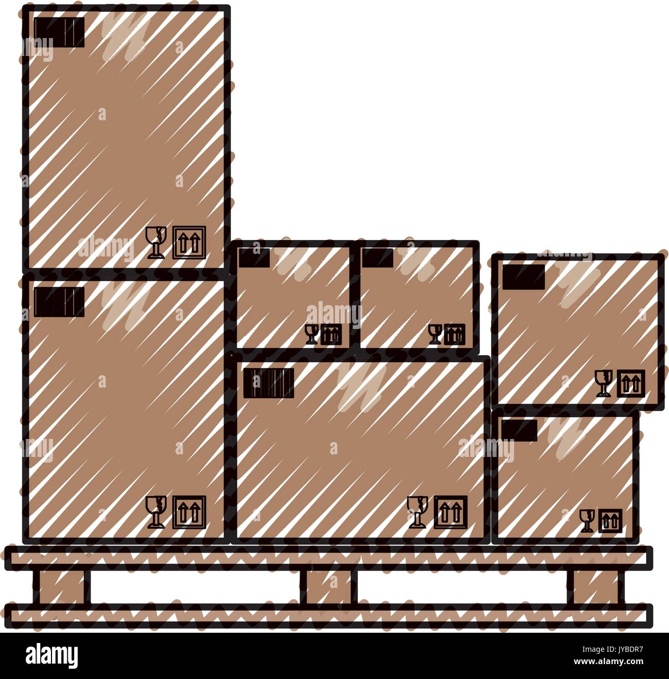 Delivery cardboard boxes Stock Vector Image & Art Alamy