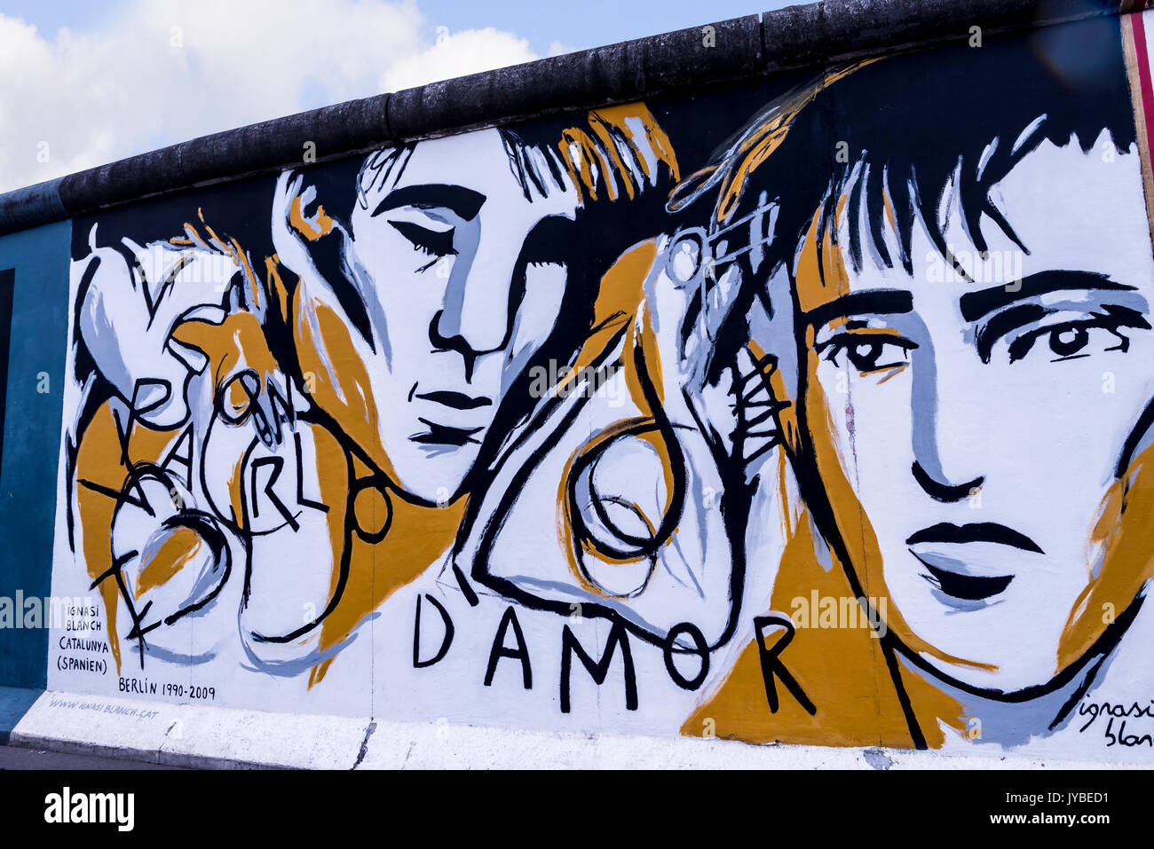 The Berlin Wall that divided East from West Berlin in Germany.This is