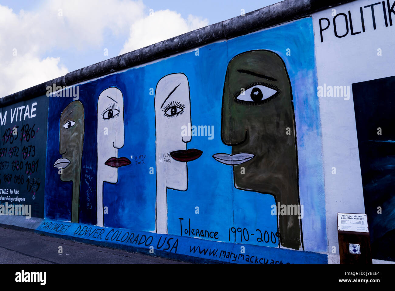 The Berlin Wall that divided East from West Berlin in Germany.This is