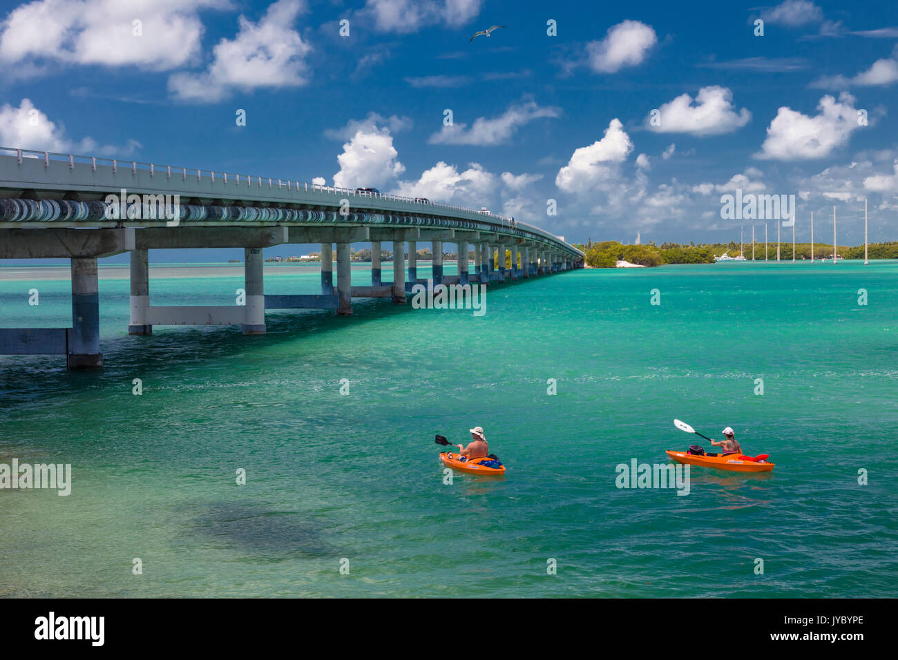 kayaking in the Florida Keys. Stock Photo