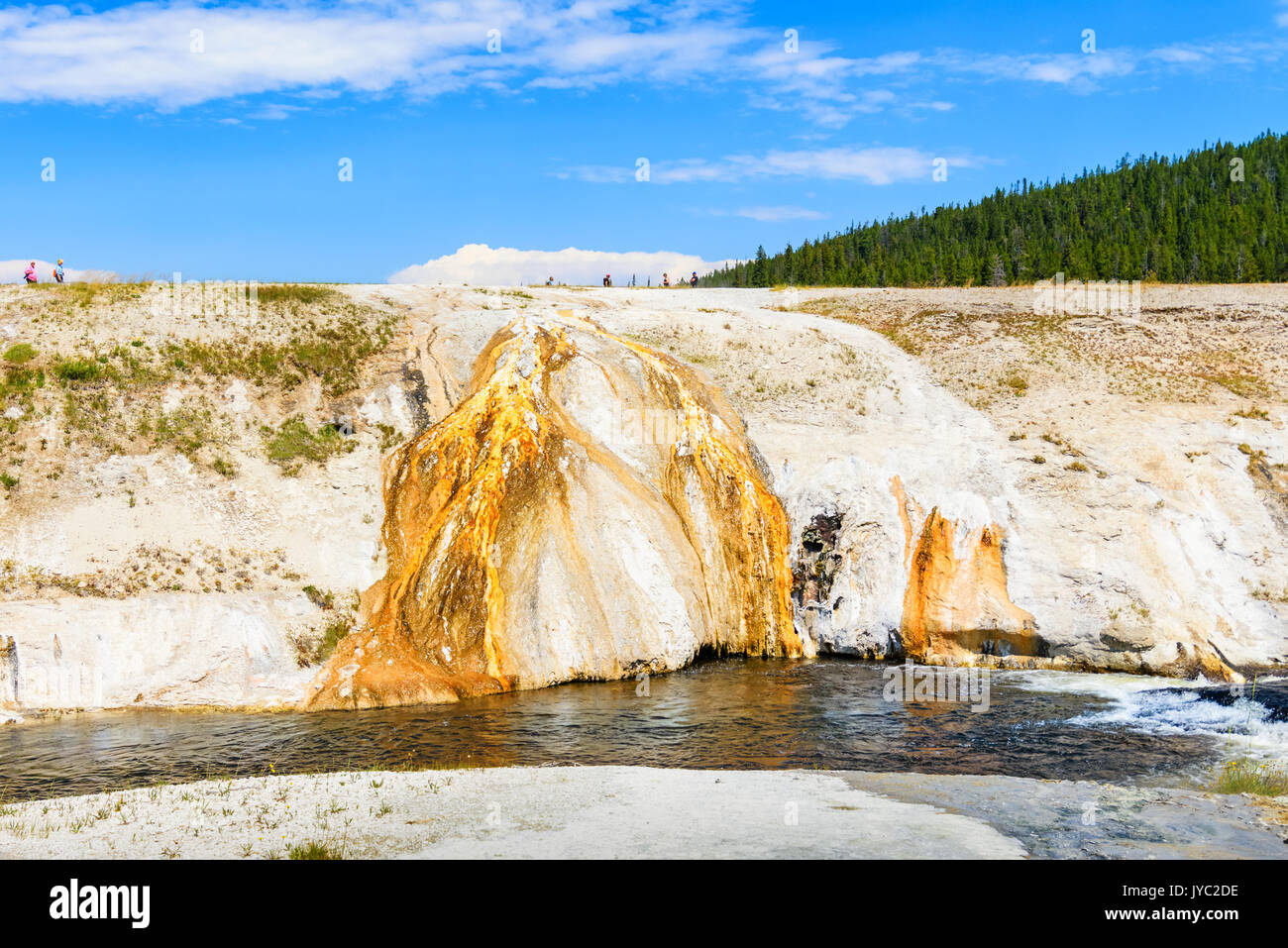 Iron Spring Creek in Black Sand Geyser Basin. Yellowstone National Park, Wyoming USA Stock Photo