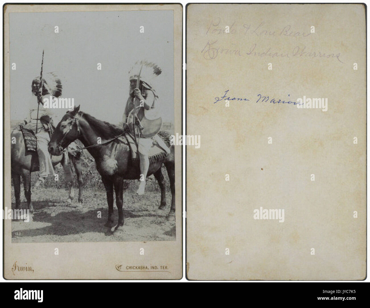 Ponto and Lone Bear, Kiowa Indian warriors Stock Photo