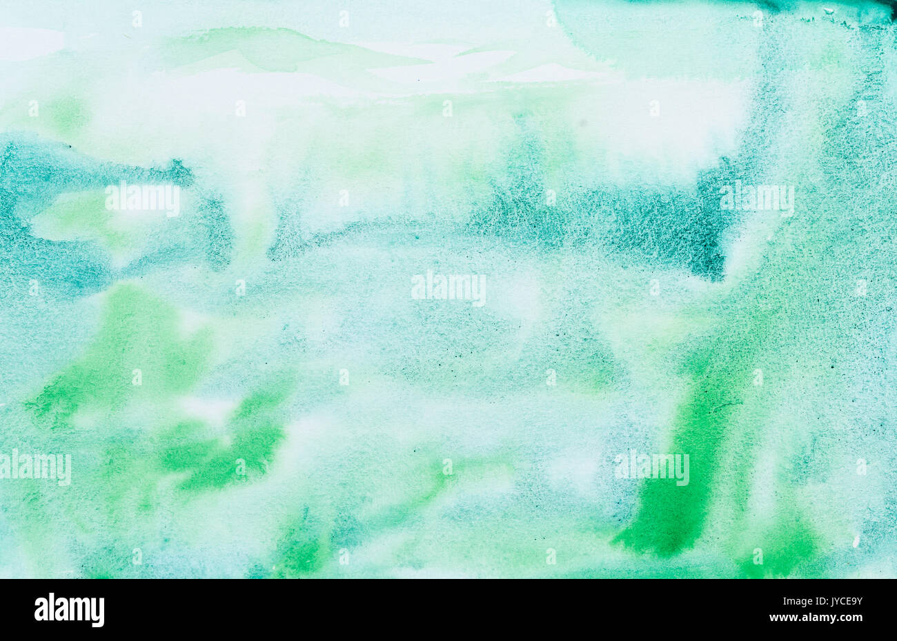 Emerald green watercolor abstraction background. Gradient watercolor