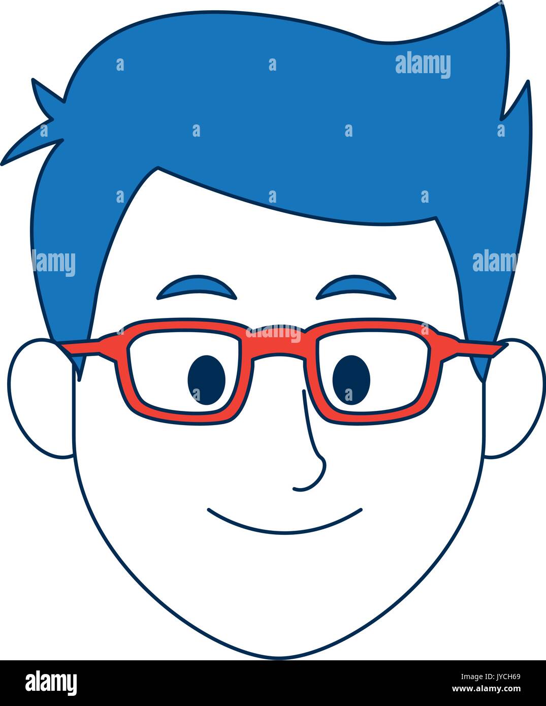 man with eyeglasses character face avatar male Stock Vector Image & Art ...