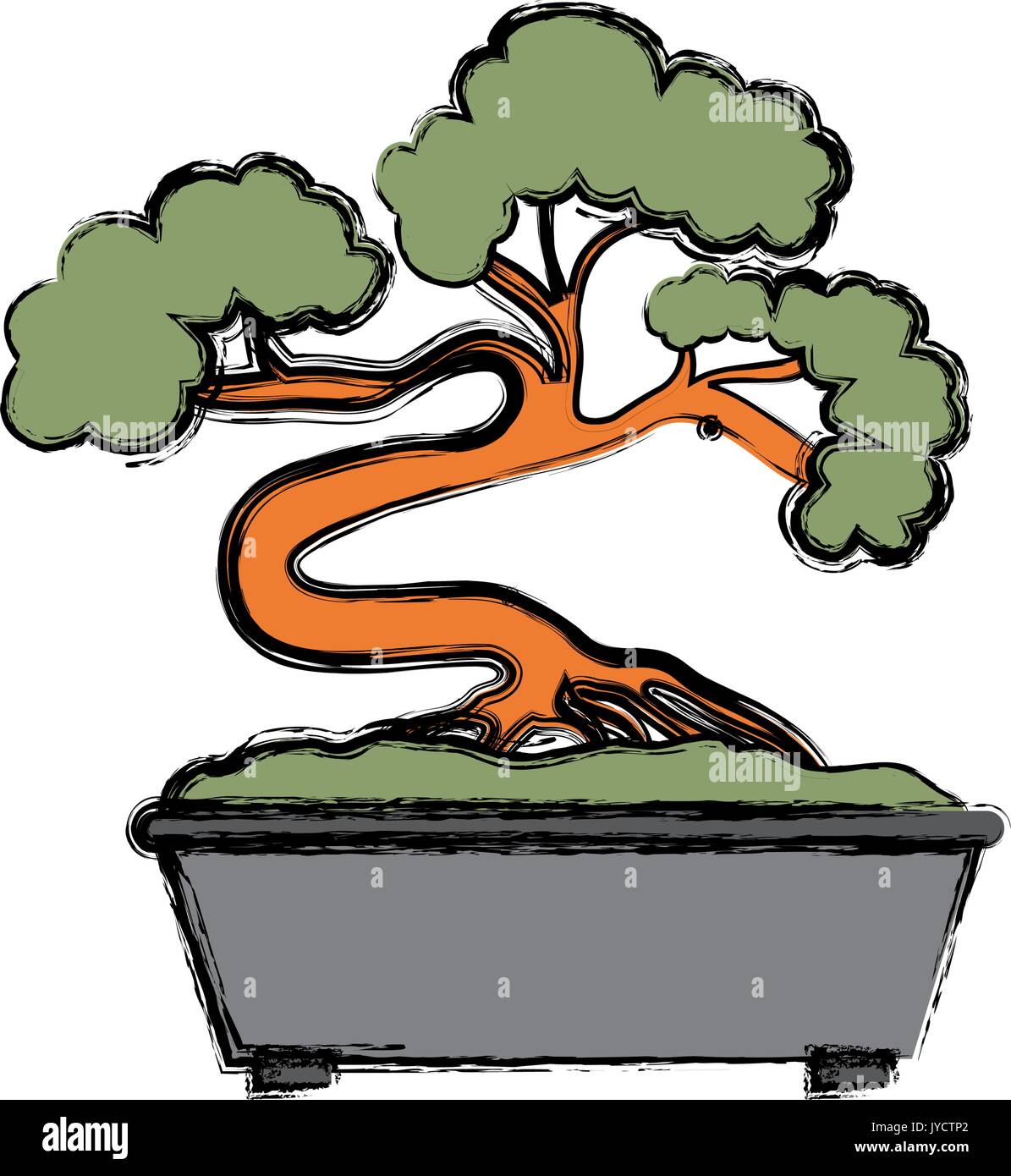 Bonsai japanese tree Stock Vector Image & Art Alamy
