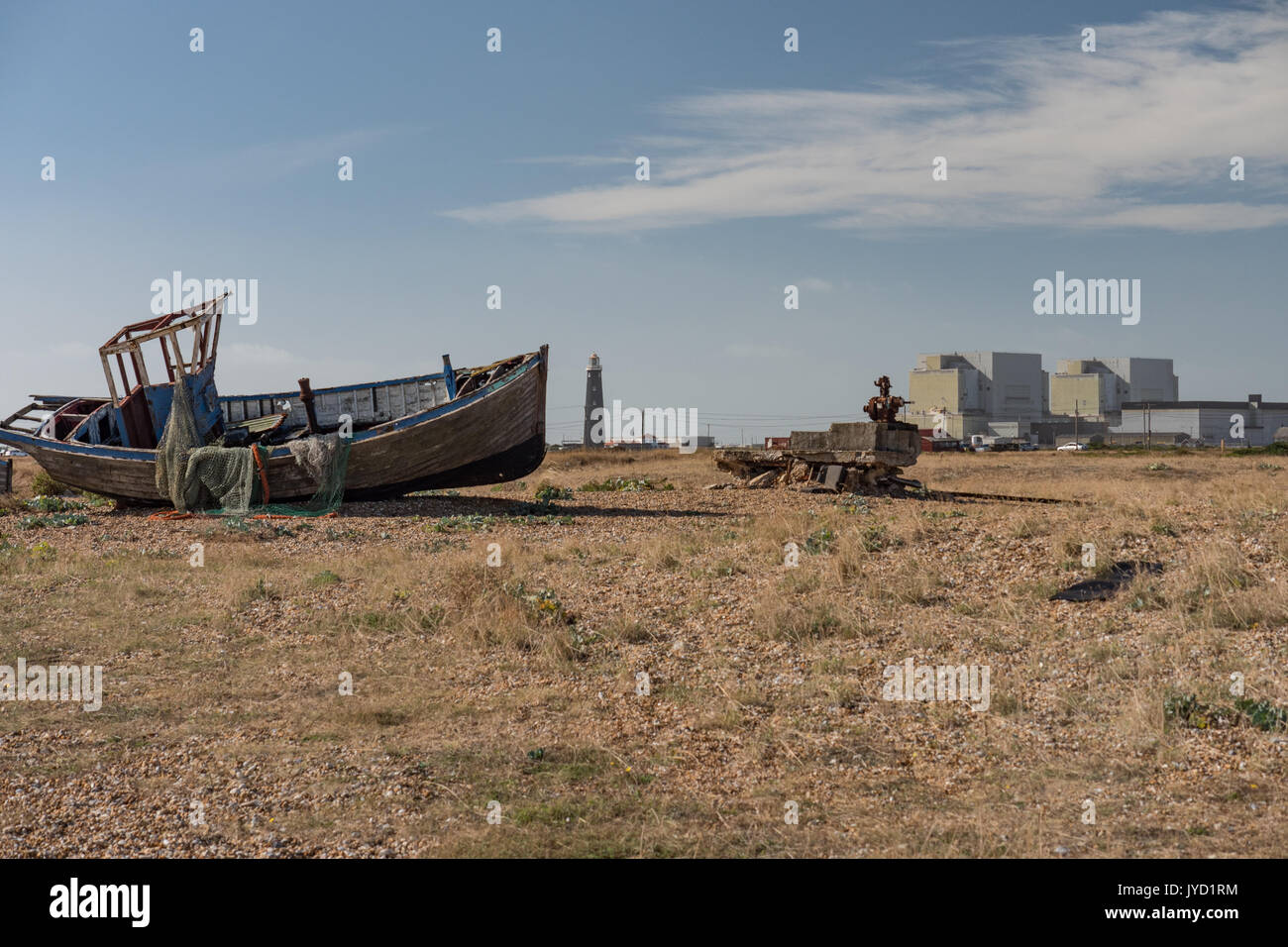 Dungeness Beach, and Power Station, Romney Marsh, Kent, England, United