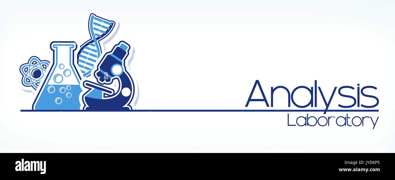 laboratory analysis design isolated on white background Stock Vector