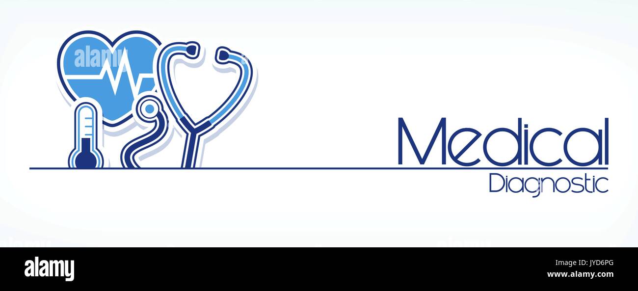 medical diagnostic flat design isolated on white background Stock ...