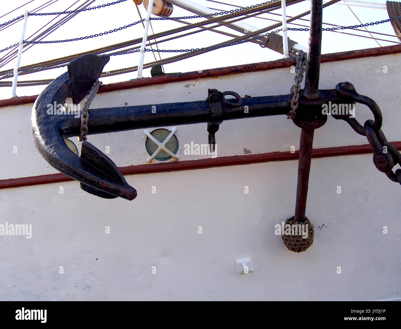 Anchor in a ship Stock Photo Alamy
