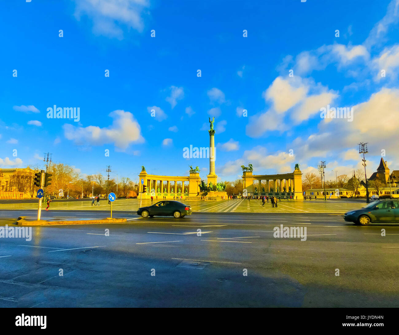 Heroes Square in Budapest, Hungary Stock Photo