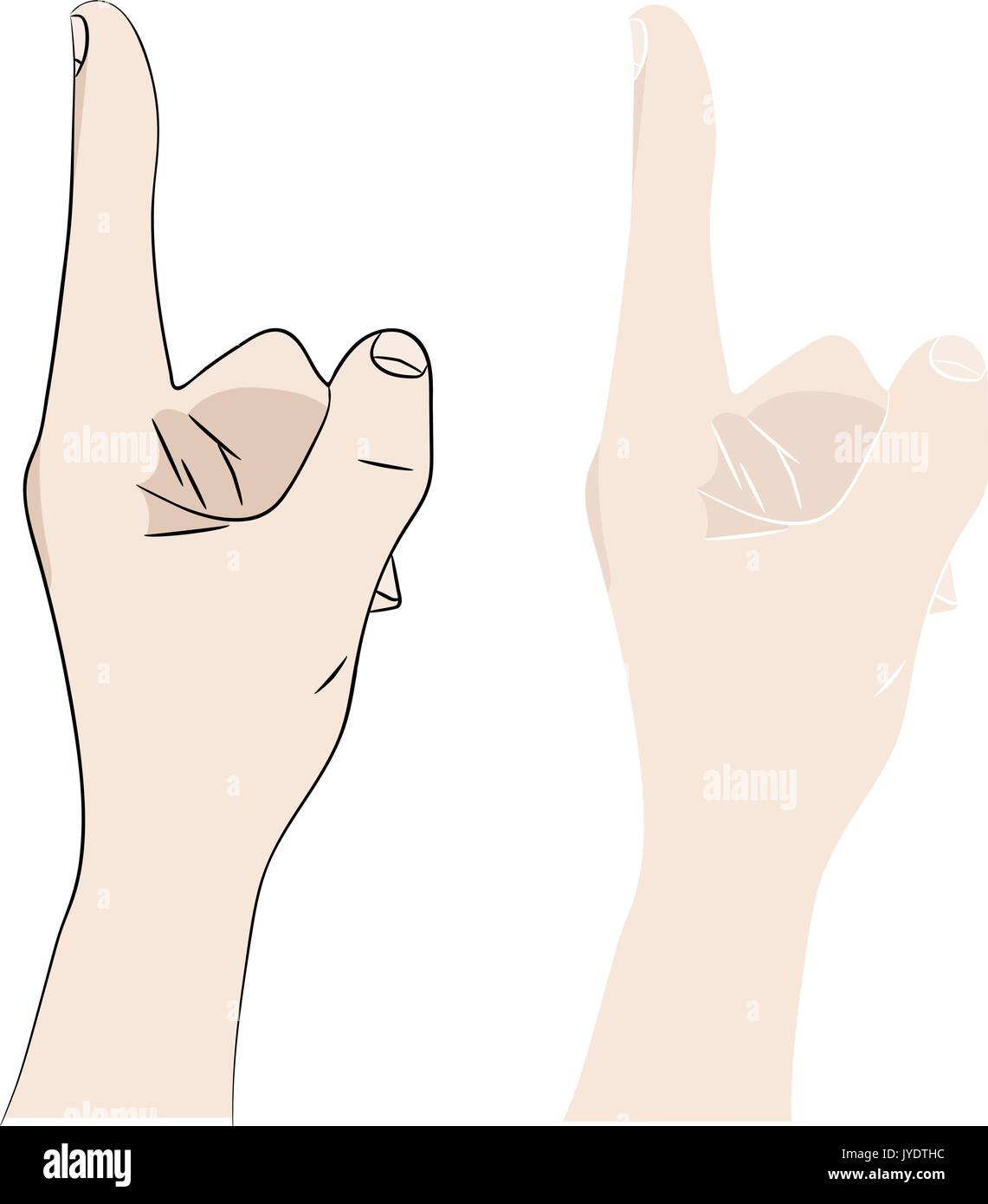 Pointing finger up Stock Vector