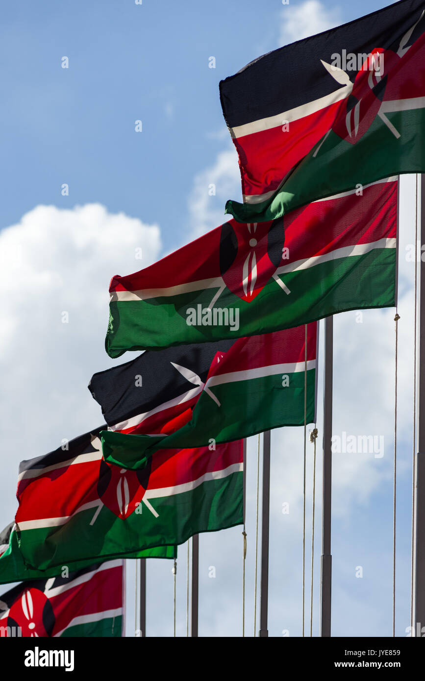 Kenyan flag hires stock photography and images Alamy