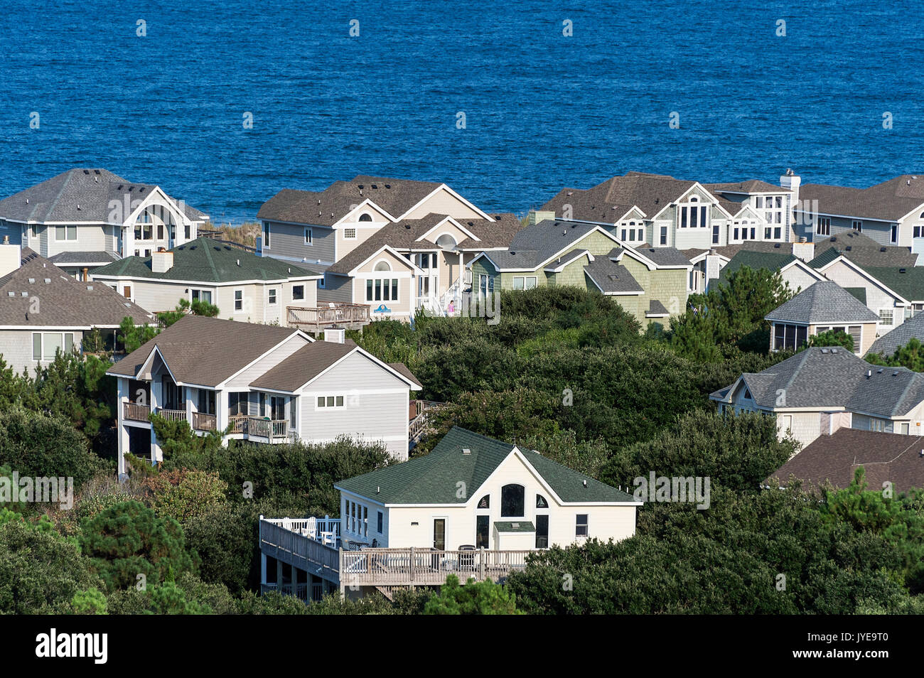 Luxury beach front houses, Corolla, Outer Banks, North Carolina, USA
