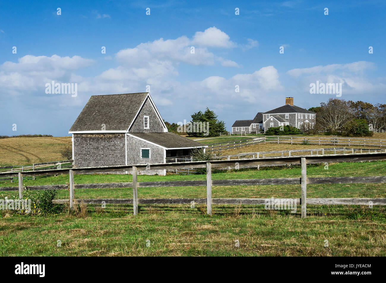Charming New England farmhouse, Massachusetts, USA. Stock Photo