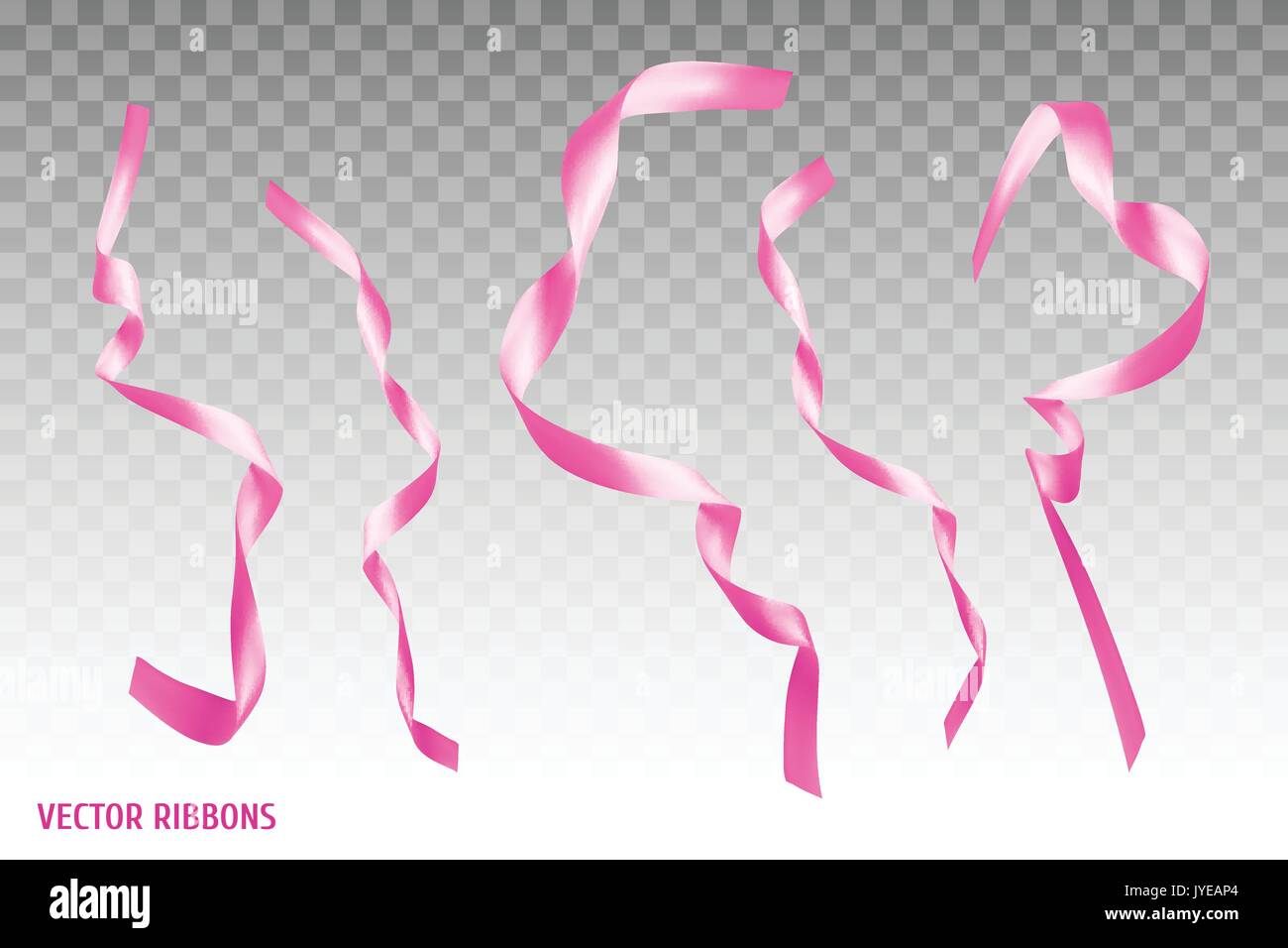 Realistic Long Ribbon Design Realistic silk vector ribbon set Stock Vector Image & Art - Alamy