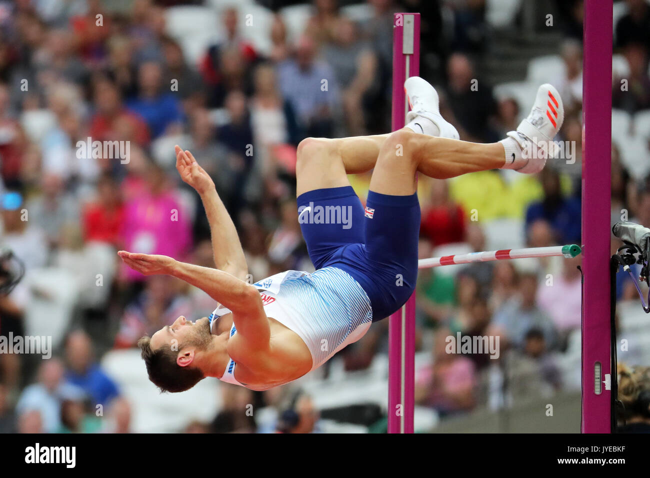 Ashley BRYANT (Great Britain) competing in the Decathlon High Jump at the 2017, IAAF World