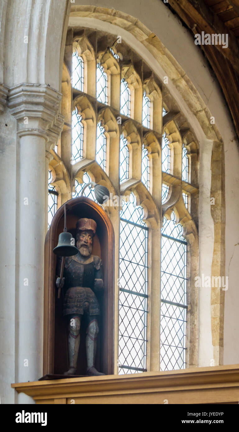 Jack figure, Hopton Chapel,  Holy Trinity Church, Blythburgh, Suffolk, England Stock Photo