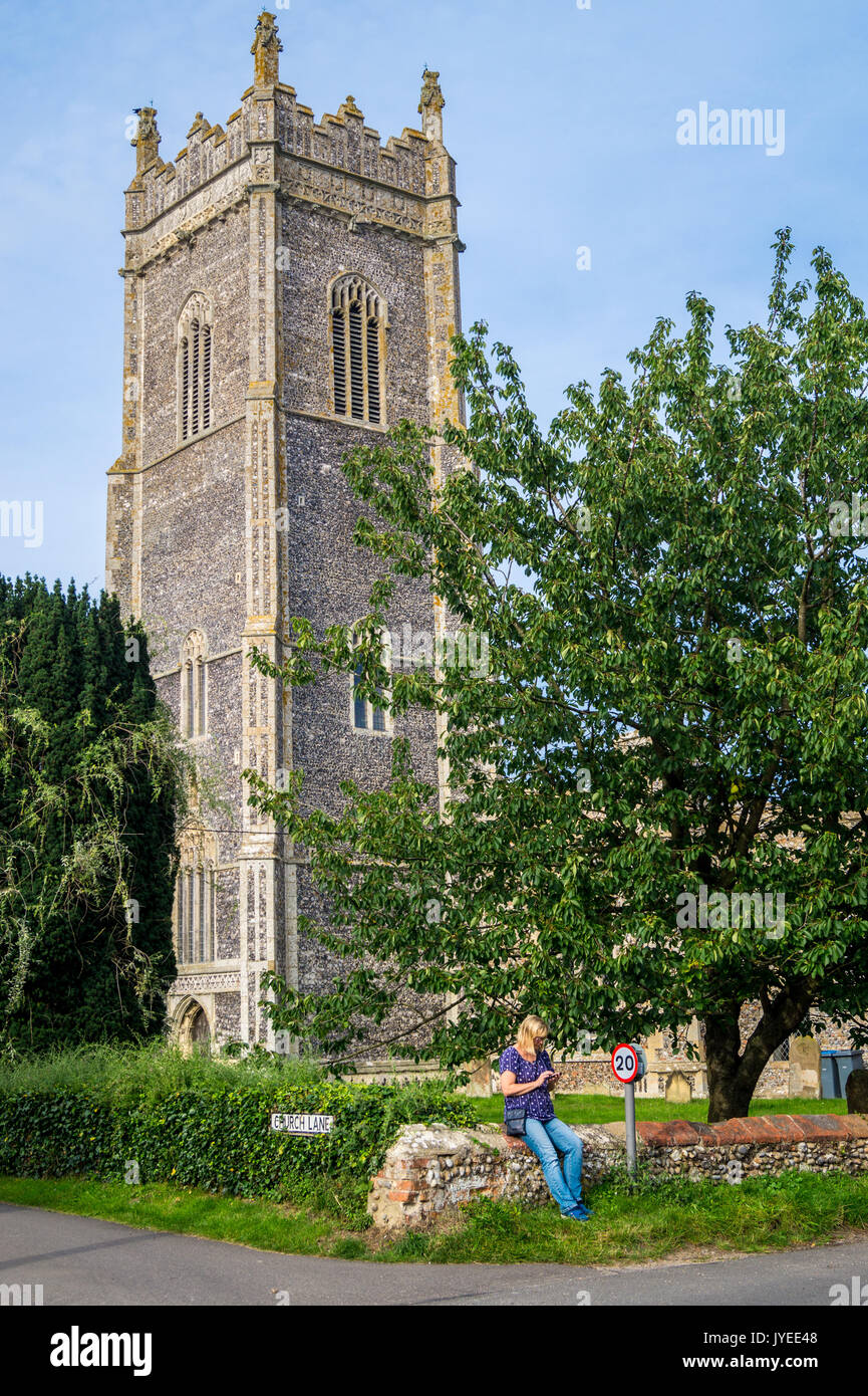 St. Andrew's parish church, Walberswick, Suffolk, England Stock Photo