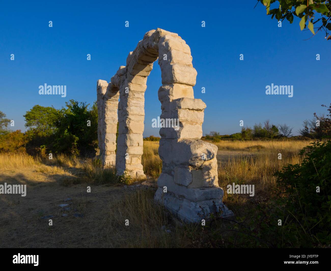 Burnum in Croatia ex roman ancient stone wall Stock Photo - Alamy