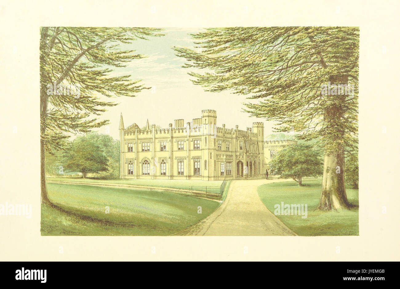 AH p090 Thrybergh Park, Yorkshire Morris, Ancestral Homes, 1868 Stock Photo Alamy