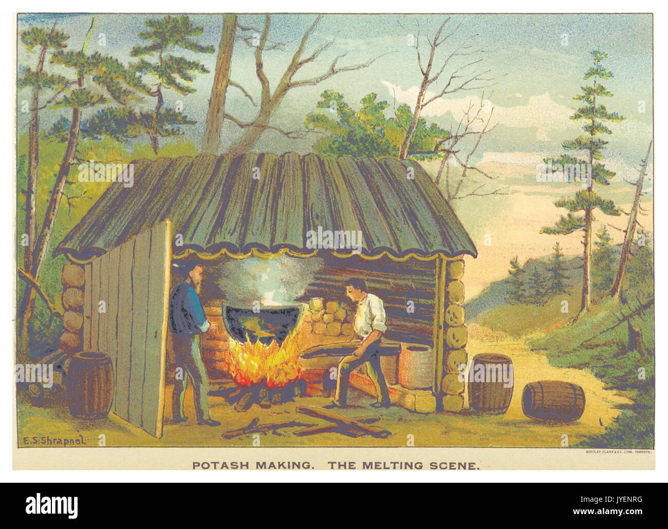 CONANT(1898) p132 Potash making the melting Stock Photo Alamy