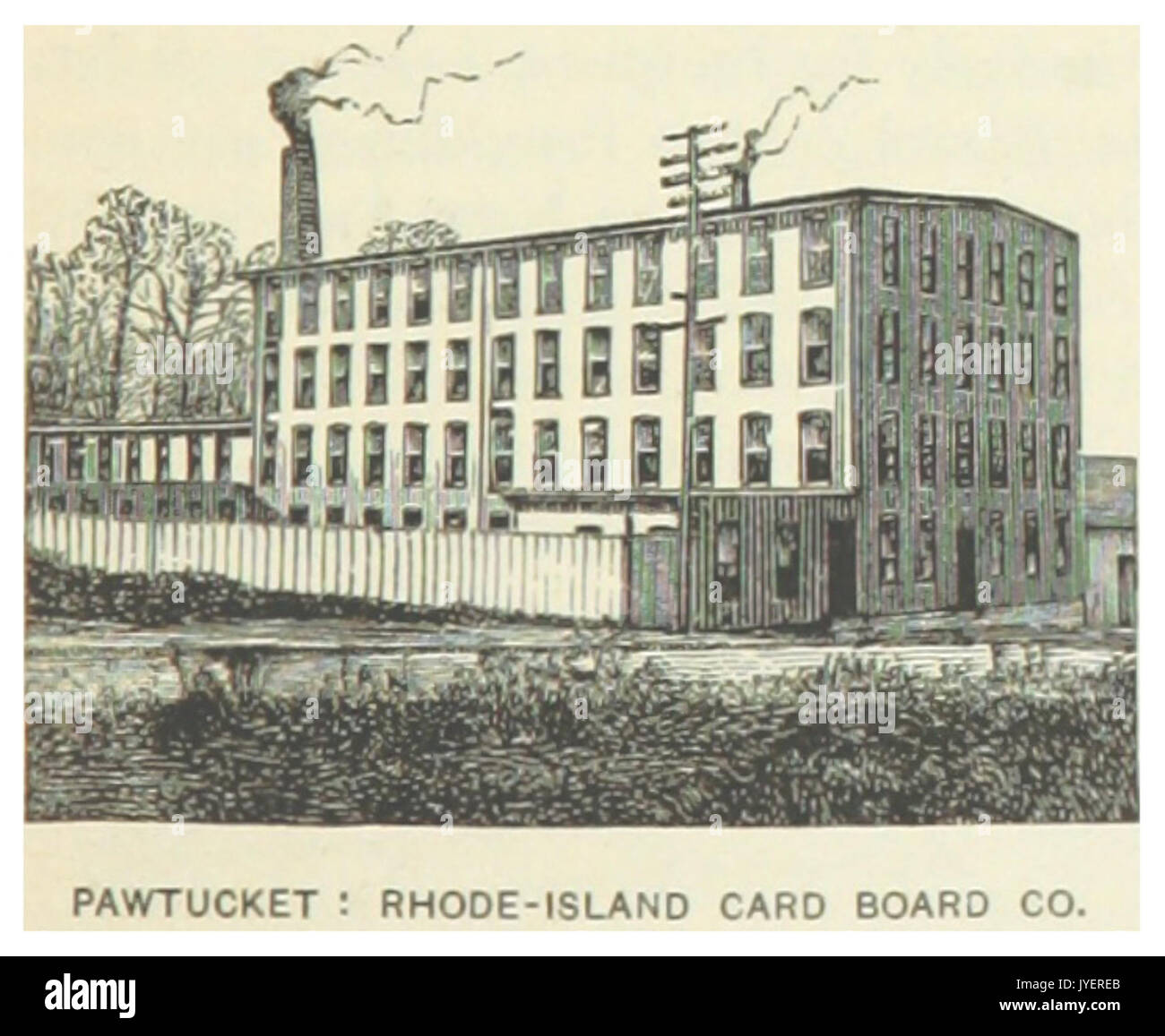 US RI(1891) p781 PAWTUCKET, RHODE ISLAND CARD BOARD COMPANY Stock Photo
