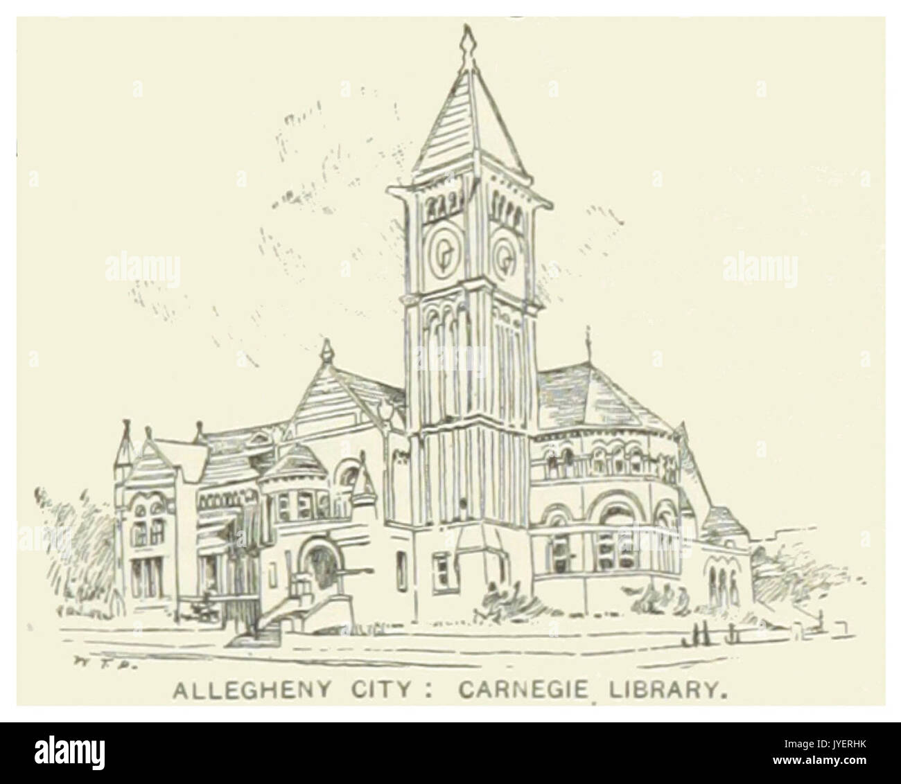 US PA(1891) p735 ALLEGHENY CITY, CARNEGIE LIBRARY Stock Photo - Alamy