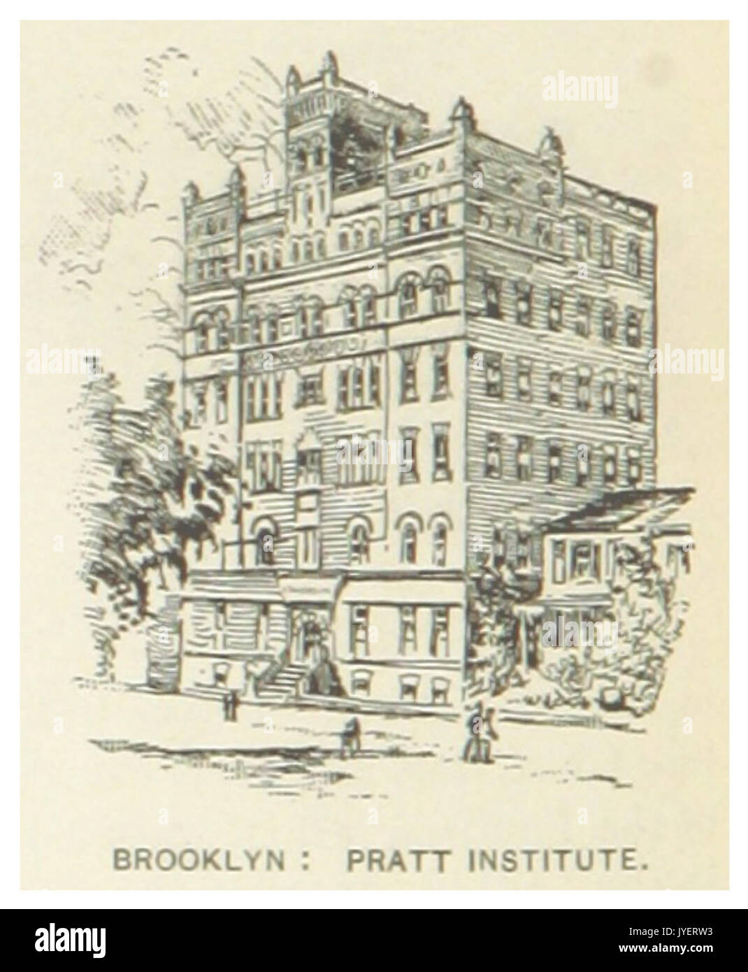 US NY(1891) p600 NYC, BROOKLYN, PRATT INSTITUTE Stock Photo