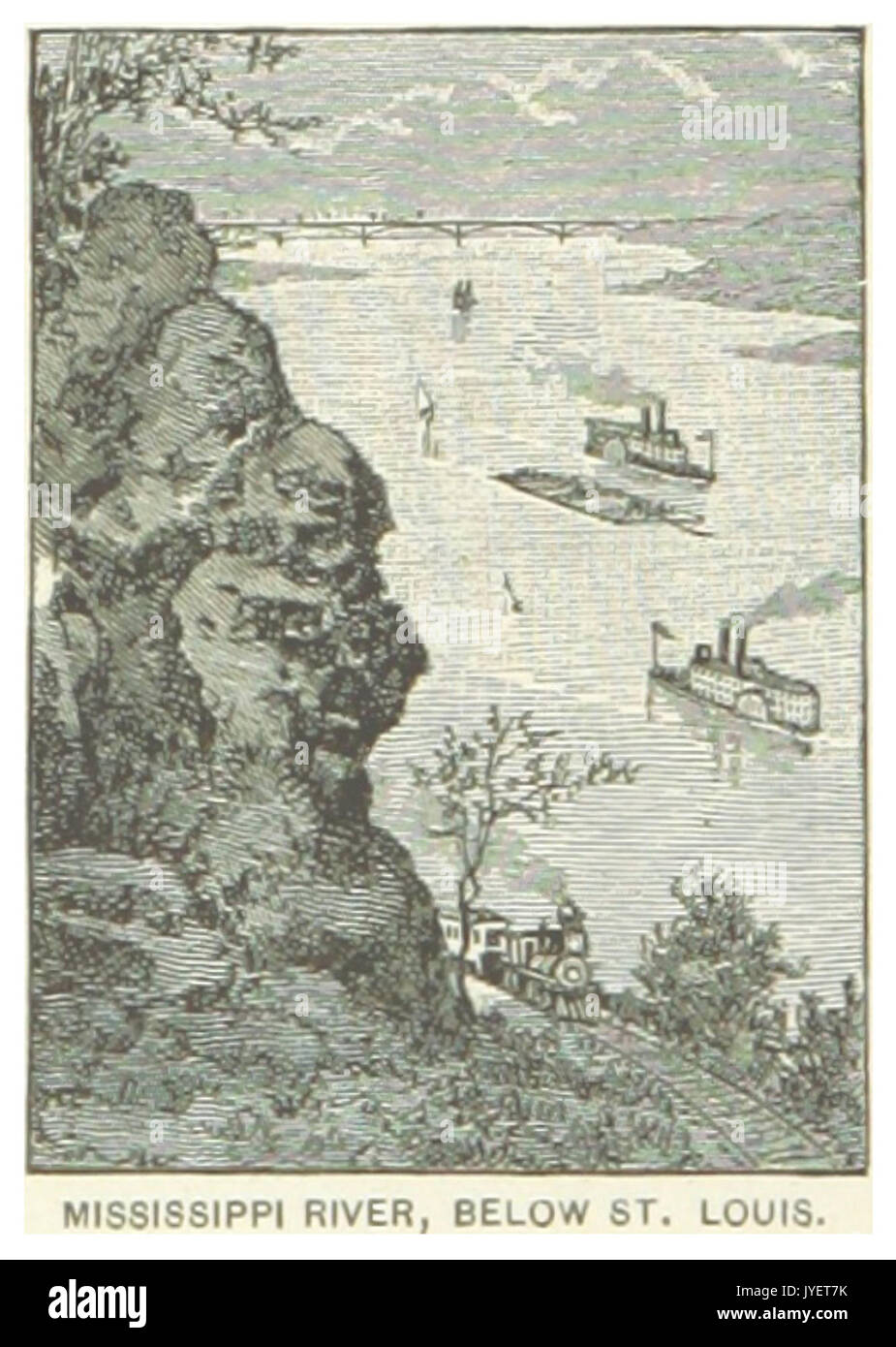 Us Mo 1891 P446 Mississippi River Below St Louis Stock Photo Alamy