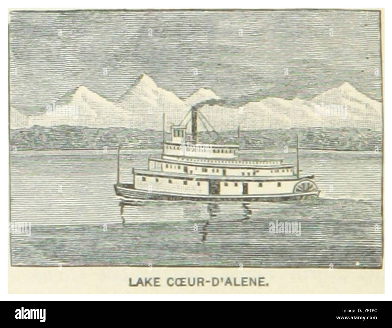 US ID(1891) p202 LAKE COEUR D'ALENE Stock Photo